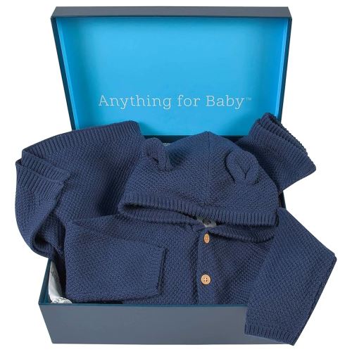 Gerber Unisex Baby 3-Piece Knit Clothing Gift Set Navy 3-6 Months