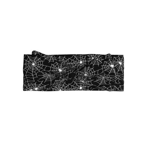 Black White Spider Web Baby Girl Bows Headbands-Bows For Baby Girls Headbands With Bows Newborn Infant Toddlers 0-6 Months