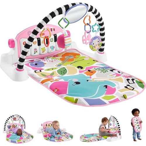 Fisher-Price Baby Playmat Glow and Grow Kick & Play Piano Gym