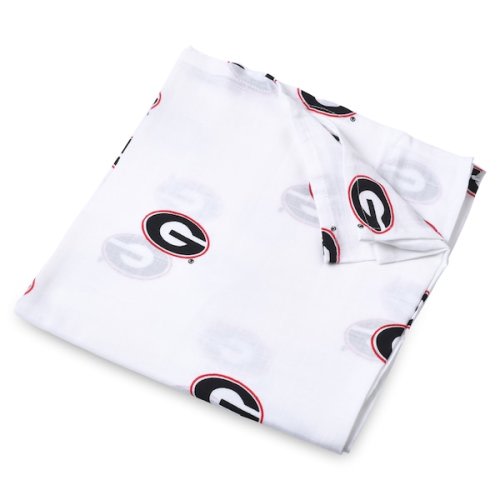 Georgia Bulldogs Three Little Anchors Infant 47'' x 47'' Muslin Swaddle Blanket - White