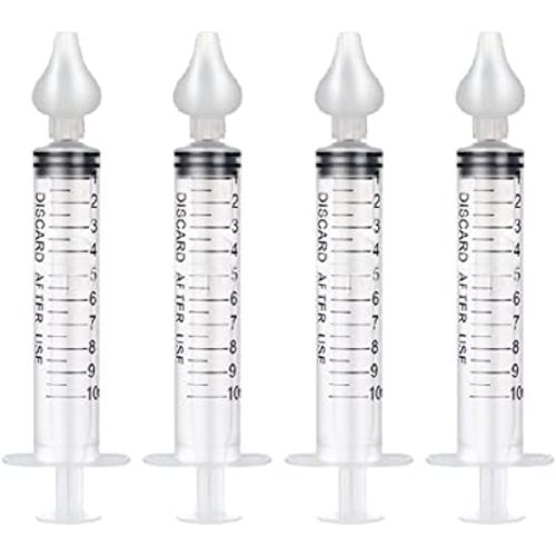 2 Box Professional Syringe Baby Nasal Irrigator Portable Infant Nose Cleaner Rinsing Device, Neti Pot, 10ml Nasal Rinse Kit, Nose Wash Cleaner