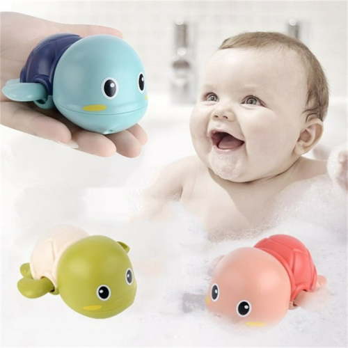 Casewin Bath Toys, 3 Pack Cute Swimming Turtle Bath Toys for Toddlers 1-3, Floating Wind Up Toys for 1 Year Old Boy Girl, New Born Baby Bathtub Water Toys, Preschool Toddler Pool Toys