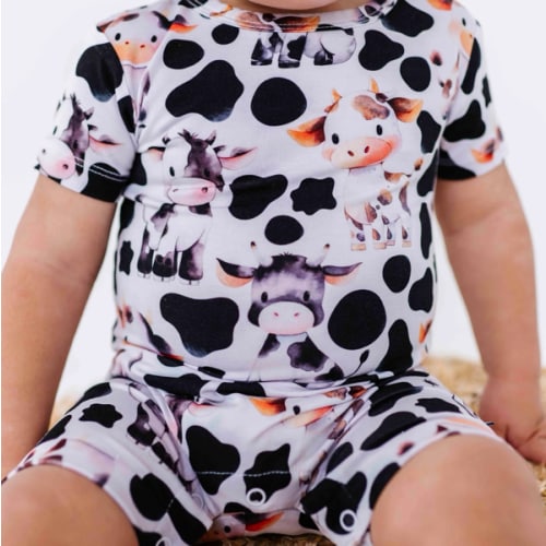In a Good Moo-D Shortie Romper