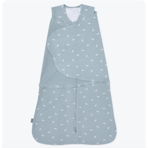 Blue Bird Print Cotton Swaddle Newborn | HALO