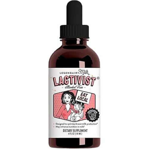 Legendairy Milk Lactivist Drops, Breastfeeding Supplement to Increase Breast Milk Supply, Organic Torbangun for Lactation, Made in USA, Alcohol Free, 4 Fl Oz