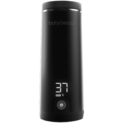 Baby Brezza SuperFast Portable Baby Bottle Warmer – 3x Faster - Travel Breastmilk Warmer and Formula Warmer - Safe, Even Heating - Up to 9oz - No Adapters, Black