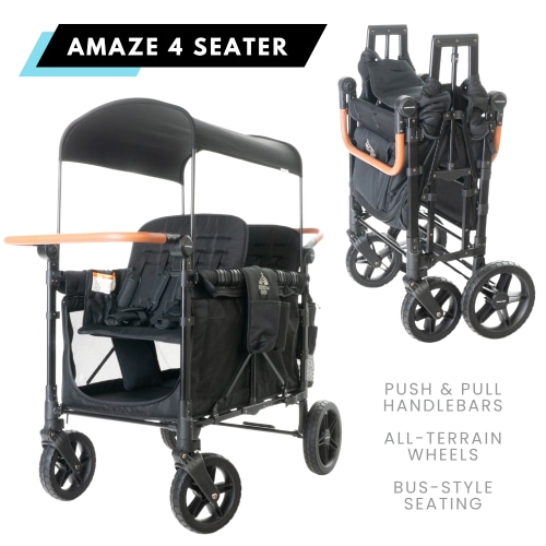 RB4 Amaze 4-Seater Stroller Wagon (Onyx Black)