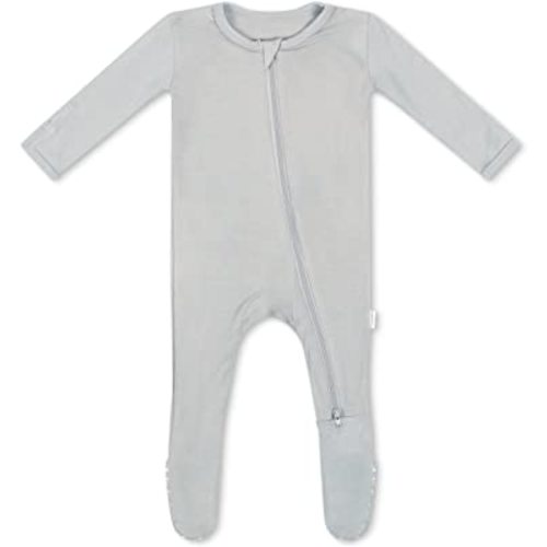 Soft Baby Bamboo Viscose Footie Pajamas, Zipper Closure, 0-24 Months