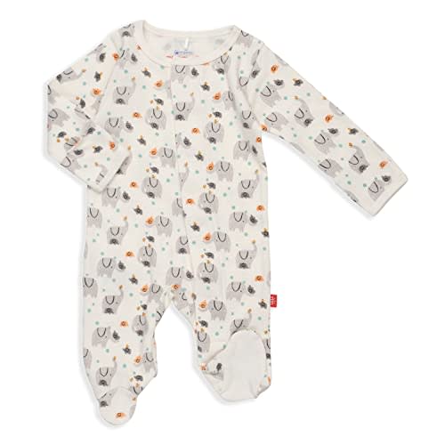 Magnetic Me Footie Pajamas - 100% Organic Cotton Baby Pajamas - Quick Magnetic Fastener Sleeper for Baby Boy and Girl