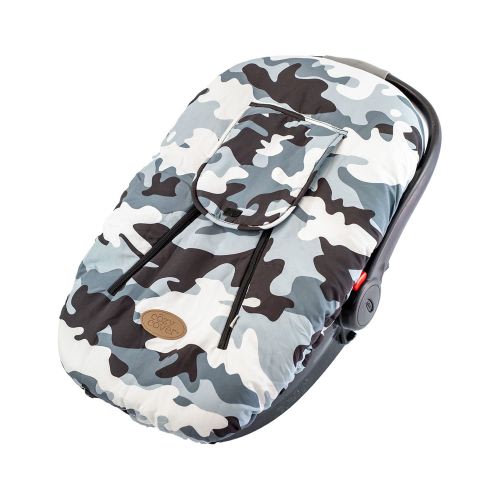 CozyBaby Original Infant Car Seat Cover w/Dual Zippers & Elastic Edge, Camo