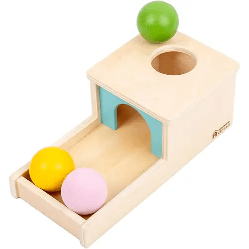 Adena Montessori Wooden Toy for 6-12 Month Baby 3 Balls,Sorting and Stacking Colorful Learning Education Toy for Toddler Kid 1-2 Year Old, Preschool Developmental Girl and Boy Gift