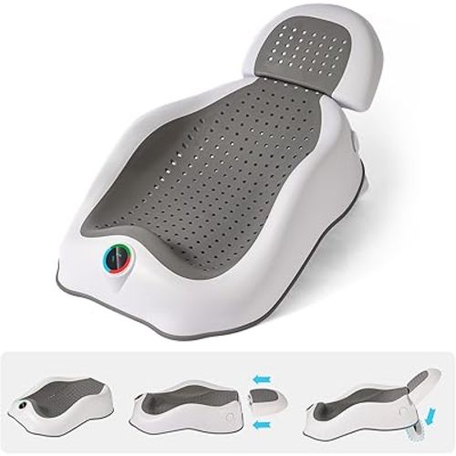 Baby Bathtub Removable Headrest Baby Bath Tub,Adjustable Baby Bath Seat for Bathtub or Sink Baby Bath Tub for Newborn Infant Non-Slip Quick-Drying Bath Support Toddler Bathtub Essential
