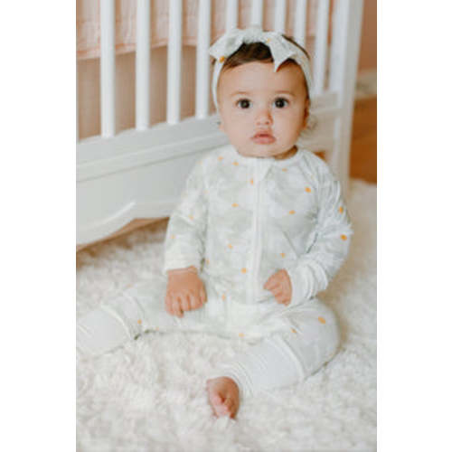 Zipper Baby Pajamas | Super Soft Viscose Bamboo | Magnolia Print | Free Shipping >$75 – Southern Slumber