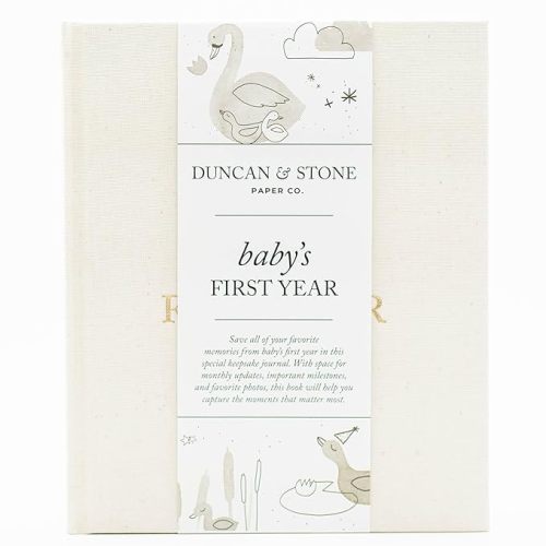 Baby First Year Book - Heirloom Keepsake Baby Memory Book to Record Important Milestones, Favorite Photos & More - Pregnancy Books (Cream,112 Pages)