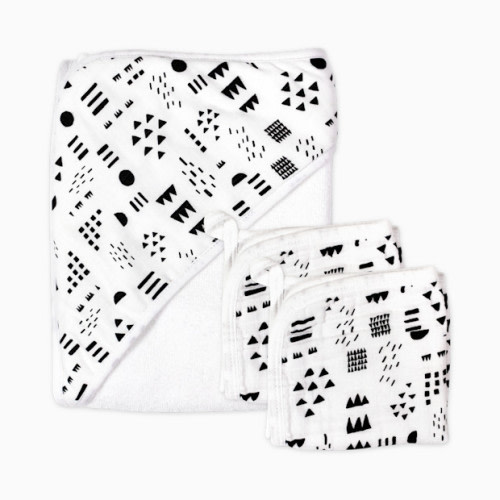 3-Piece Organic Cotton Hooded Towel Set - Pattern Play