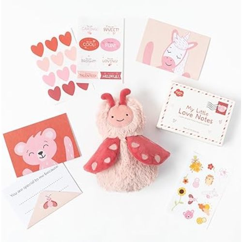 Slumberkins Lovebug's Love Notes Bundle | Lovebug Mini Plush Stuffed Animal & My Little Love Notes | Celebrate Your Love This Valentine's Day - Social Emotional Learning Toys for Boys and Girls