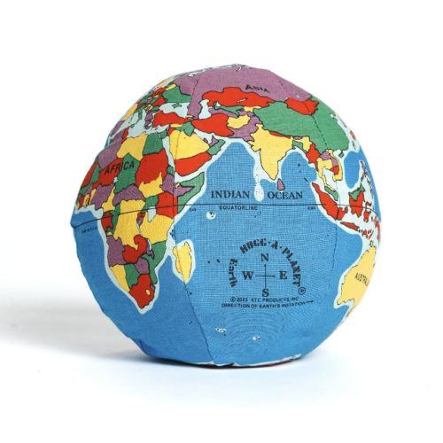 Rattle Baby Earth HUGG-A-PLANET | Soft Plush Rattle Globe for Learning | for Babies, Kids, Toddlers | Soft Educational Earth Toy | with Rattling Noise Maker