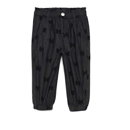 Garanimals Baby Girls Knit Printed Denim Pants, Sizes 0-24 Months