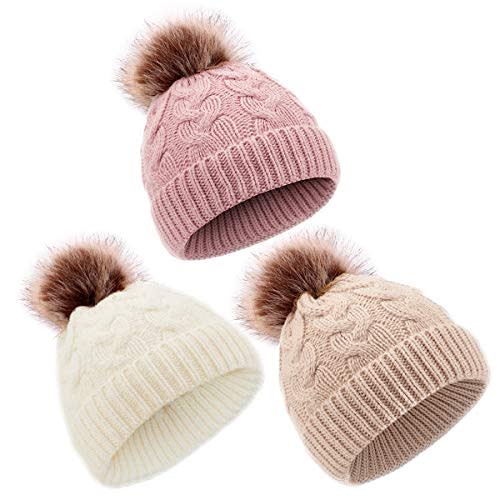 DANMY Baby Beanie Hat, Infant Newborn Toddler Winter Warm Knit Cap for Little Boys Girls, Winter Warm Hat
