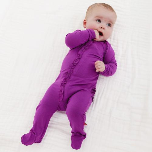 elderberry modal magnetic parent favorite footie with ruffles – Magnetic Me