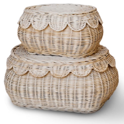 FLORA duo rattan basket set natural – BEBE BASK