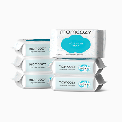 Momcozy Nose Saline Baby Wipes (6 Pack) - White