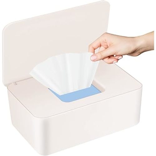 Diaper Wipes Dispenser Baby Wipes Case,Abnaok Baby Wipe Holder Keeps Wipes Fresh,Non-Slip, Easy Open & Close Wipe Container