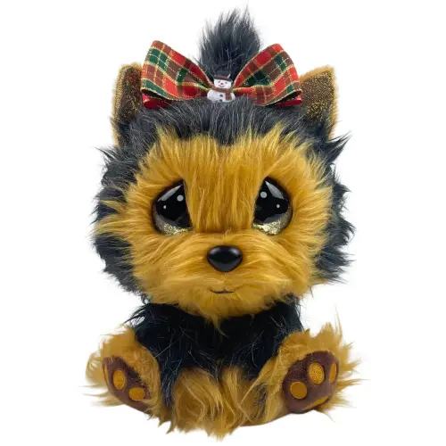 Bitsy Holiday Yorkie with Bow Cutie Pet-tudies Stuffed Animal