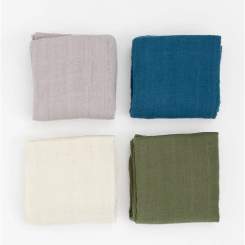 Little Unicorn Cotton Muslin Squares 4 Pack | Fern