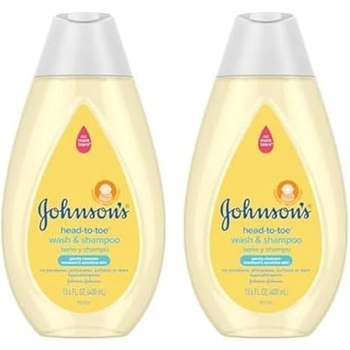 Johnson's Baby 13.6 fl. oz Head-to-Toe Baby Body Wash and Shampoo (Pack of 2)