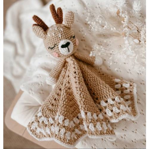 Fawn Heirloom Baby Crochet Lovey Comforter Handmade 100% - Etsy
