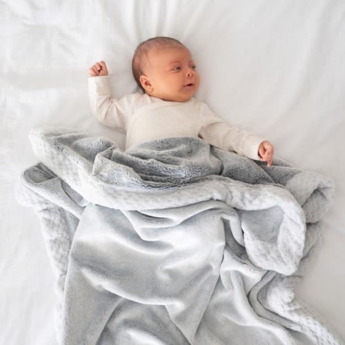 Storm Grey Plush Blanket | aden + anais