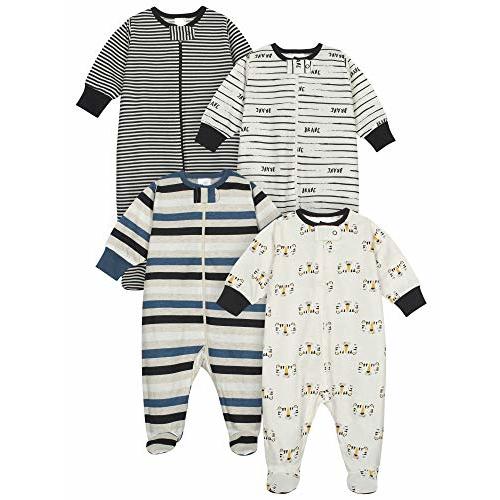 Onesies Brand Baby Boys' 4-Pack Sleep 'N Play Footies