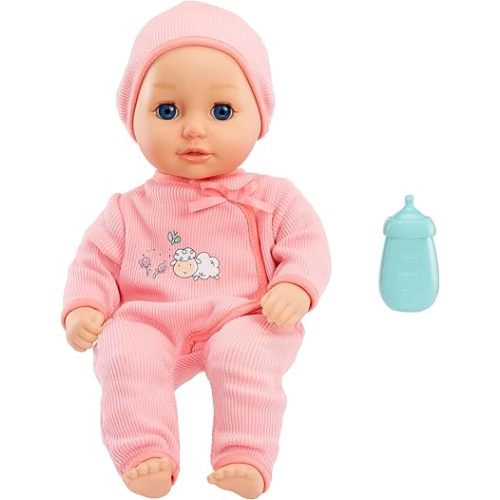 Baby born My First Baby Doll Annabell - Blue Eyes: Realistic Soft-Bodied Baby Doll for Kids Ages 1 & Up, Eyes Open & Close, Baby Doll with Bottle