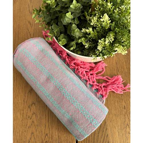 Mexican Cotton Rebozo & Baby Wrap - Pink Frost
