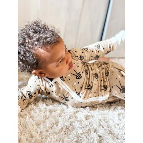 Peace & Skeletons Bamboo Romper - Aspen and James Label