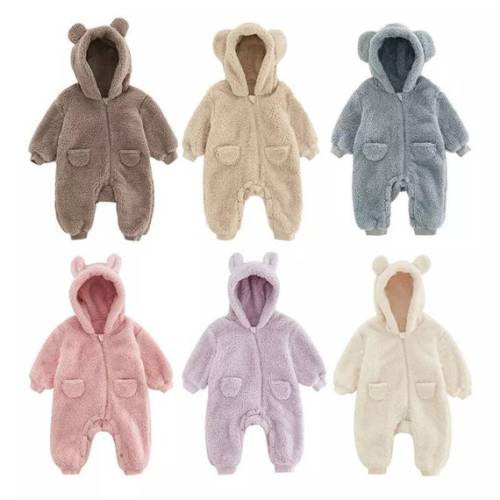 Cute Baby Bear Fleece Warm Overall Newborn Winter Faux Fur - Etsy