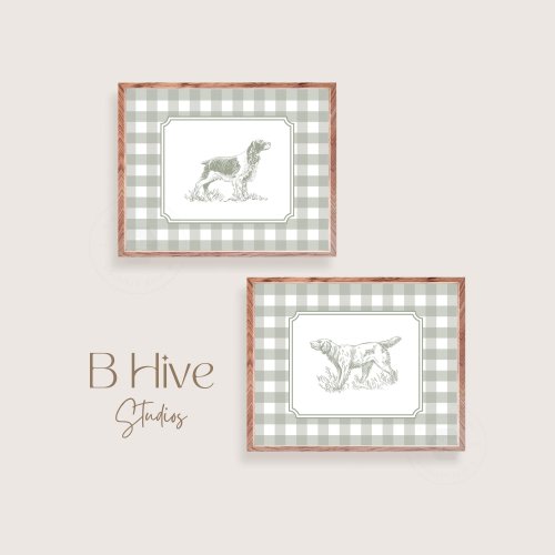 Nursery Dog Prints, Vintage Dog Illustration, Boy Wall Art, Traditional Nursery Decor