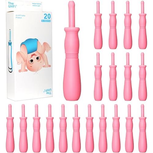 Gas and Colic Reliever for Babies, 20 Count Natural Solution Effective Instant Constipation Gas Relief for Babies Boys Girls Colic and Gas Relief, Pink