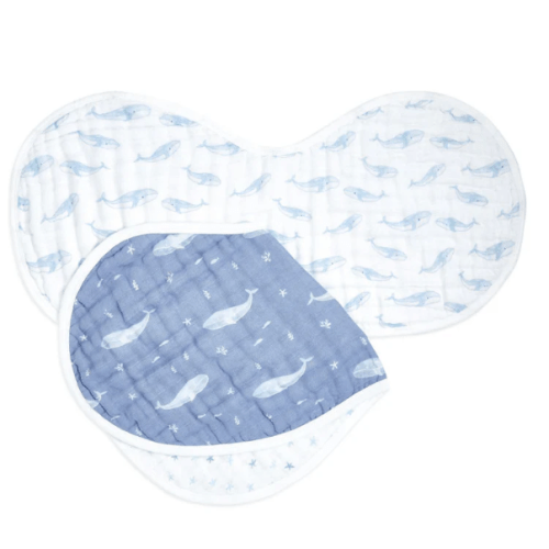 Oceanic Organic Cotton Burpy Bibs 2pk | aden + anais