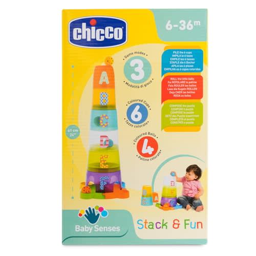 chicco CHI9308 60830 Super Stackable Tower, Multicoloured, Sin Talla