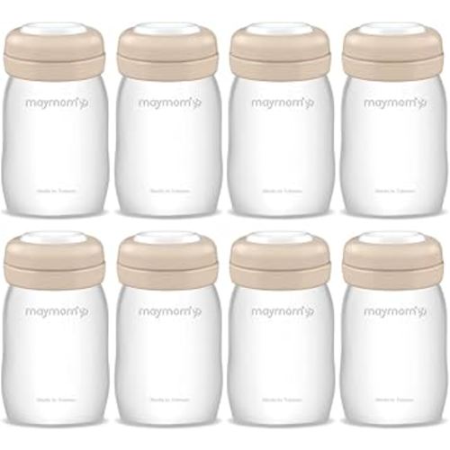 Maymom Wide Neck Breastmilk Collection n Storage Bottle 5.4 oz; Re-markable SureSeal Disc. Fits Spectra S2 Spectra S1 9 Plus.