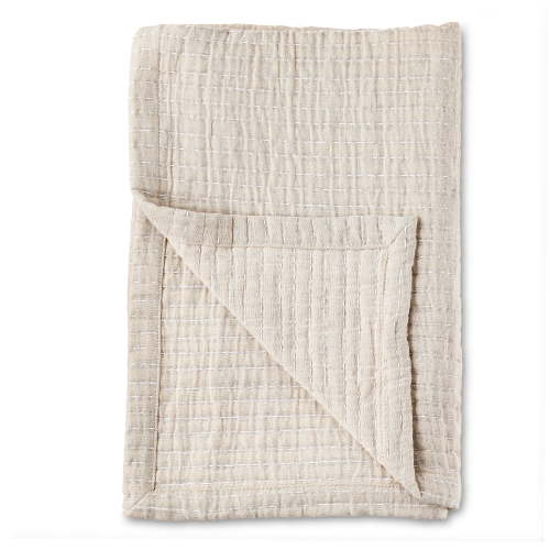 Parent's Choice Woven Baby Blanket, 100% Cotton, Soft & Cozy, Birch Dash, 30" x 40"