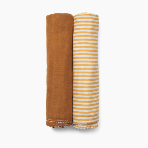 DockATot Swaddle Set - Golden Stripe/Pumpkin Spice
