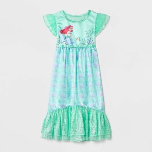 Toddler Girls' Disney Ariel Fantasy NightGown - Blue 4T