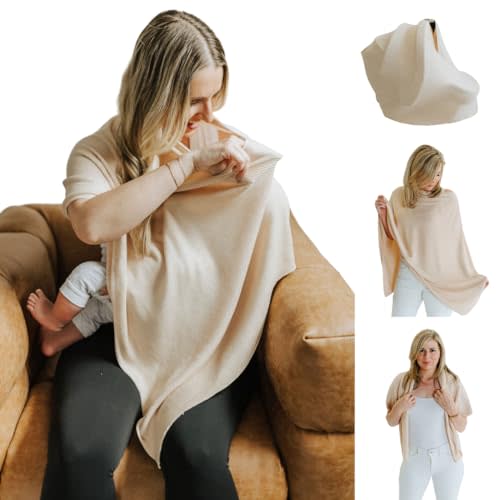 Toci Mom Nursing Cover for Breastfeeding | Full Coverage | Breathable & Soft | Wide Viewing Neck | Stretchable Modal Fabric