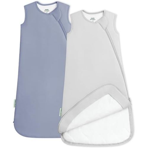 EARTH PENGUIN Soft Bamboo Viscose Baby Boy Sleep Sack 6-18 Months, 2 Pack