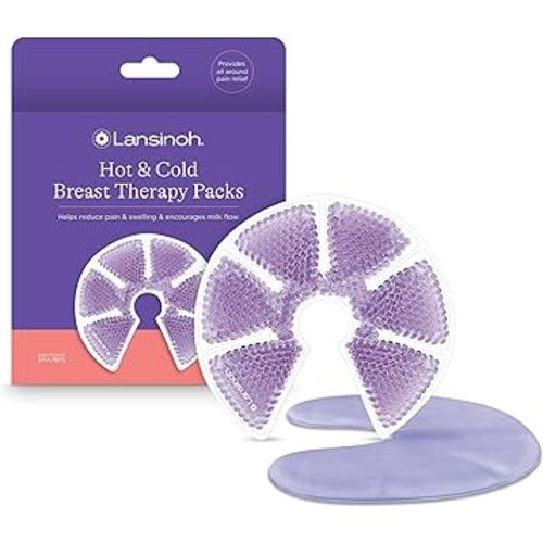Lansinoh Breast Therapy Packs with Soft Covers, Hot and Cold Breast Pads, Breastfeeding Essentials for Moms, 2 Pack