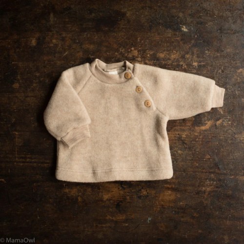 Merino Wool Fleece Sweater - Size 0-3 months