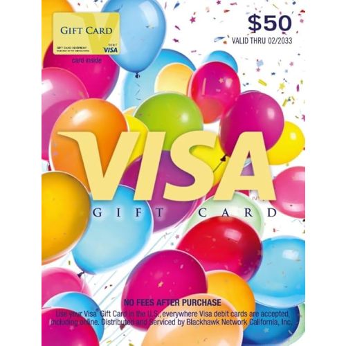 Visa $50 Balloons Gift Card (plus $4.95 Purchase Fee)